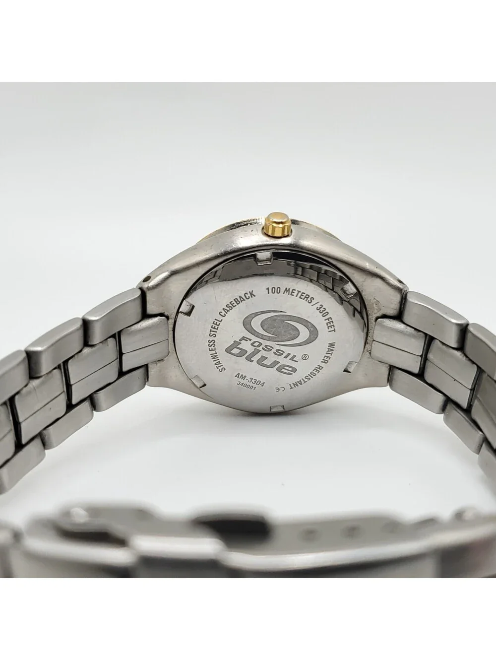 Fossil Blue Watch Women 29mm Two-Tone New Battery